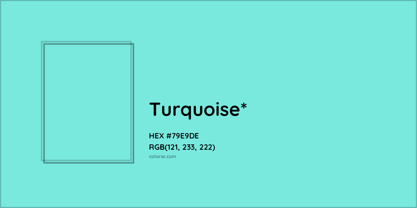 HEX #79E9DE Color Name, Color Code, Palettes, Similar Paints, Images
