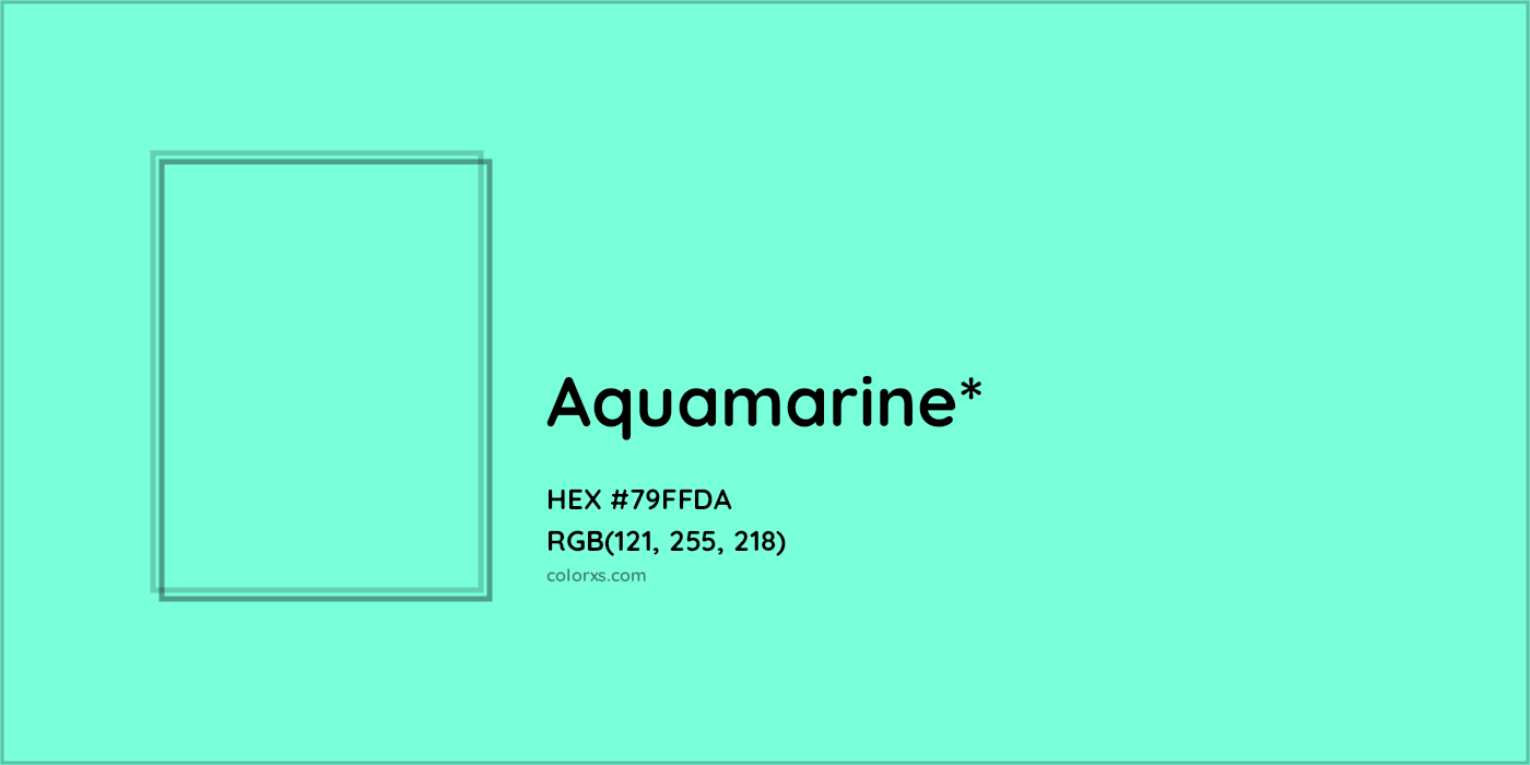 HEX #79FFDA Color Name, Color Code, Palettes, Similar Paints, Images