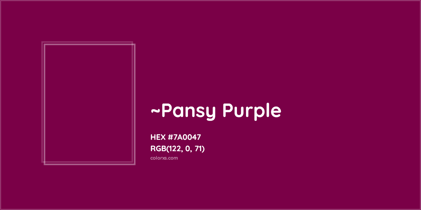 HEX #7A0047 Color Name, Color Code, Palettes, Similar Paints, Images