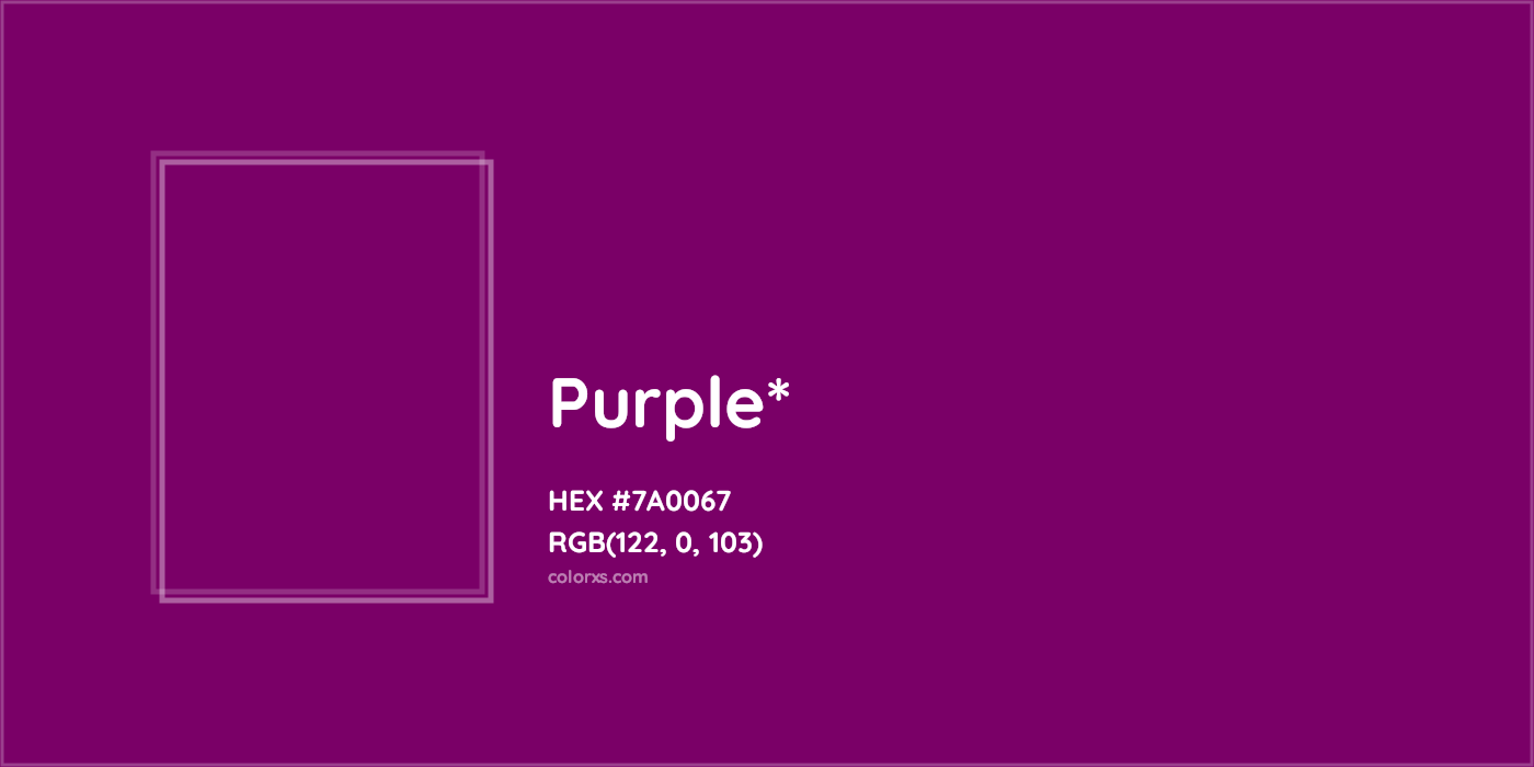 HEX #7A0067 Color Name, Color Code, Palettes, Similar Paints, Images