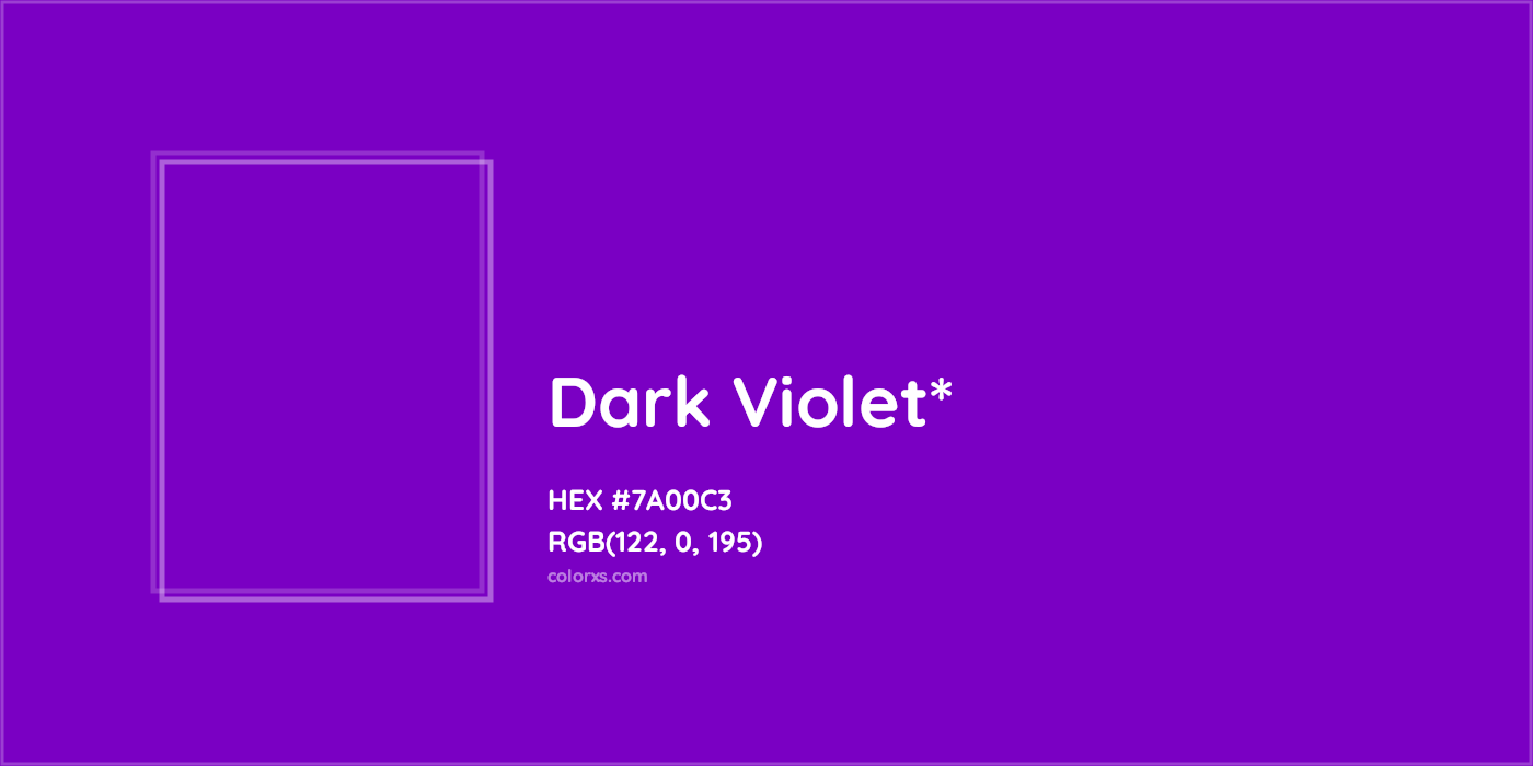 HEX #7A00C3 Color Name, Color Code, Palettes, Similar Paints, Images