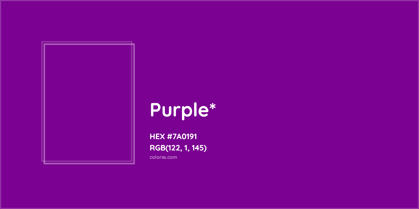 HEX #7A0191 Color Name, Color Code, Palettes, Similar Paints, Images