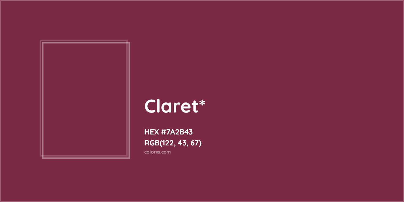 HEX #7A2B43 Color Name, Color Code, Palettes, Similar Paints, Images