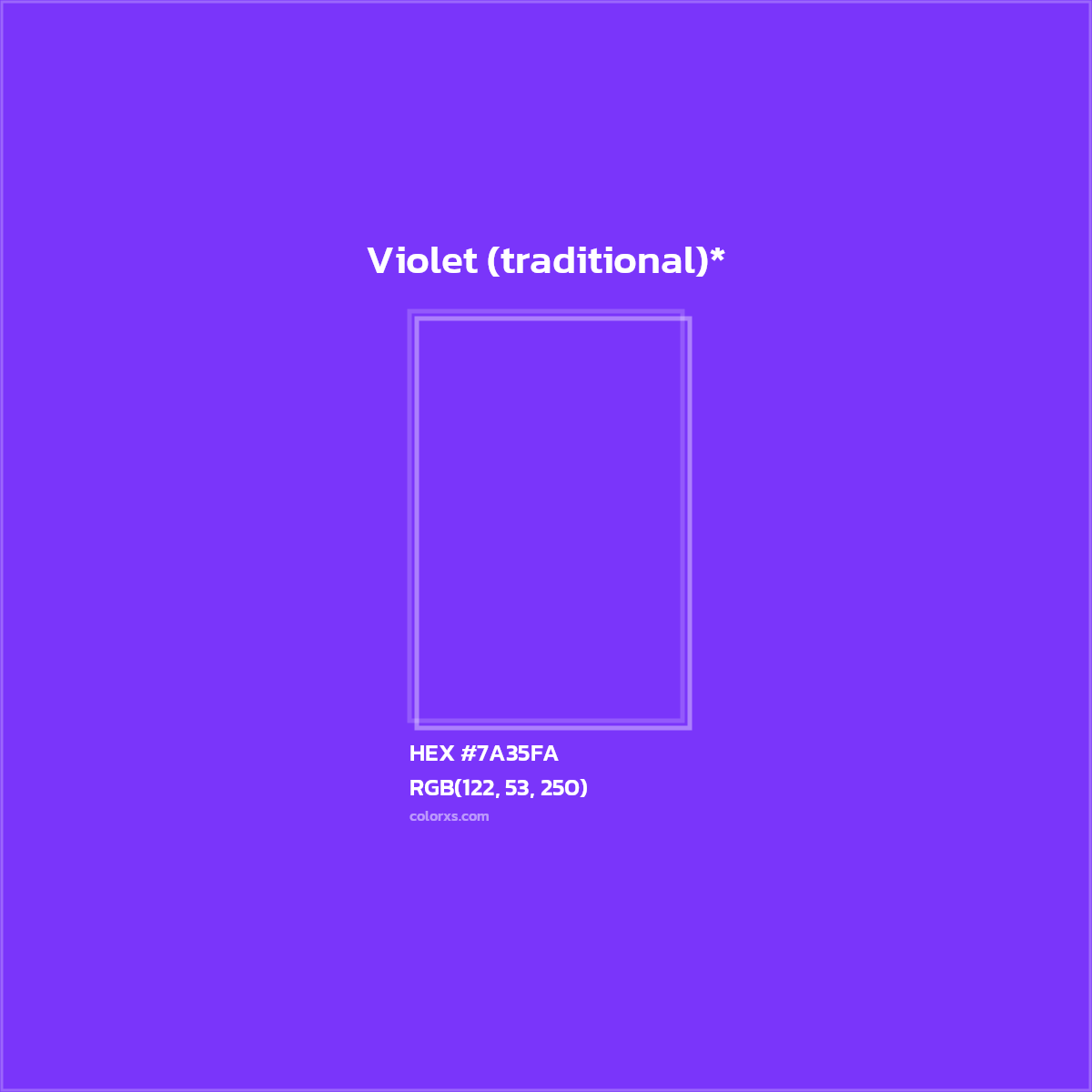 HEX #7A35FA Color Name, Color Code, Palettes, Similar Paints, Images