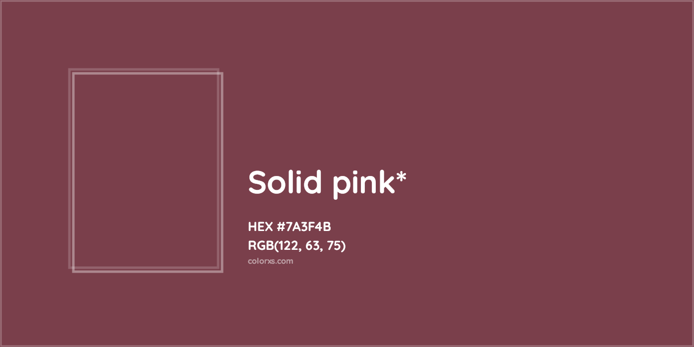 HEX #7A3F4B Color Name, Color Code, Palettes, Similar Paints, Images