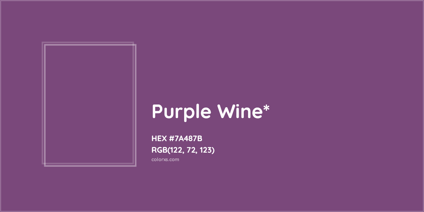 HEX #7A487B Color Name, Color Code, Palettes, Similar Paints, Images