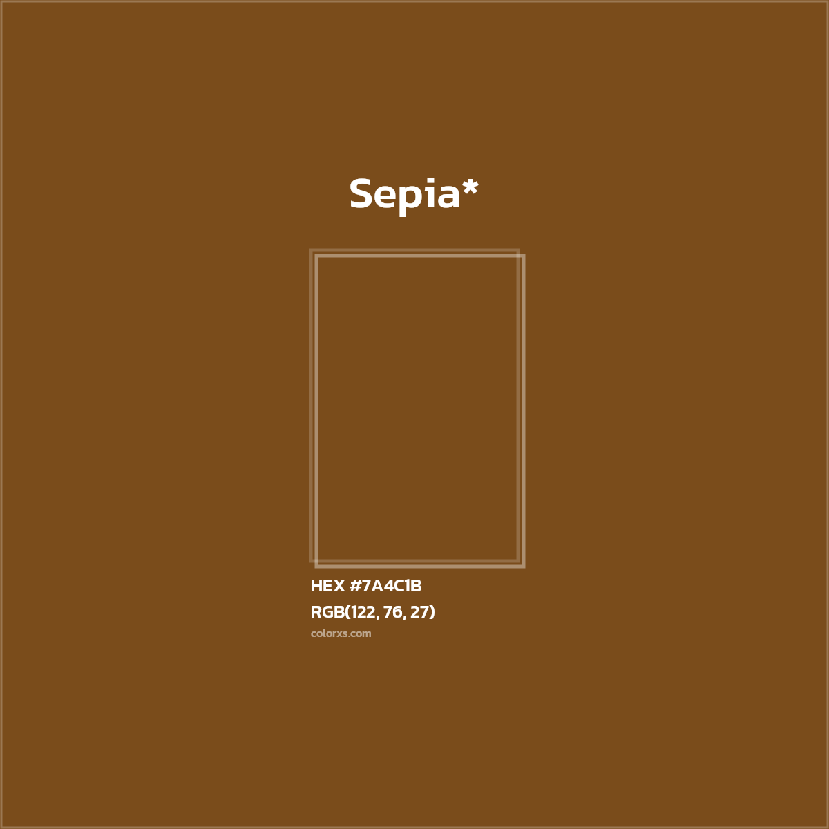 HEX #7A4C1B Color Name, Color Code, Palettes, Similar Paints, Images