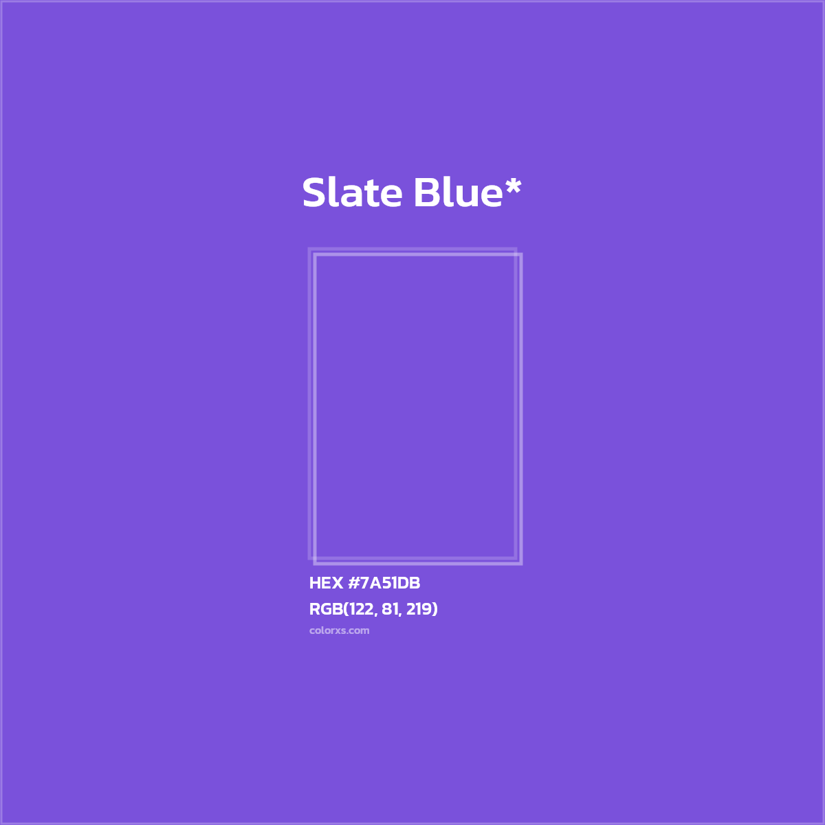 HEX #7A51DB Color Name, Color Code, Palettes, Similar Paints, Images