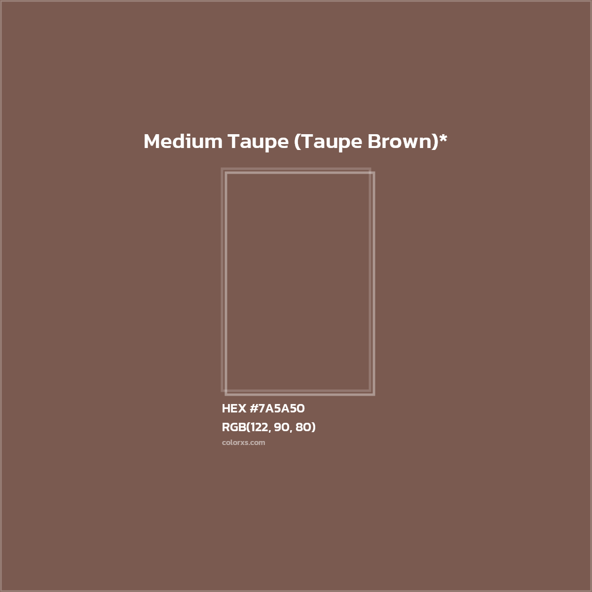HEX #7A5A50 Color Name, Color Code, Palettes, Similar Paints, Images