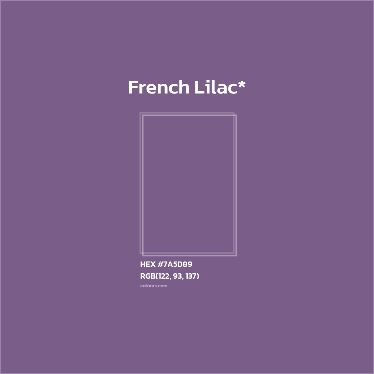 HEX #7A5D89 Color Name, Color Code, Palettes, Similar Paints, Images