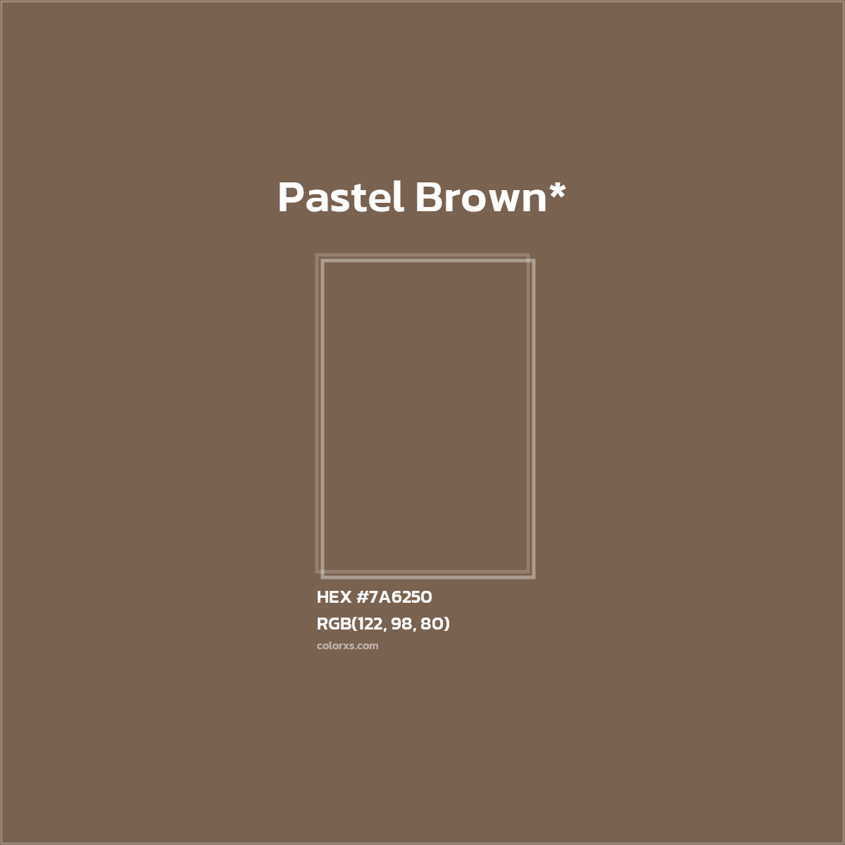 HEX #7A6250 Color Name, Color Code, Palettes, Similar Paints, Images