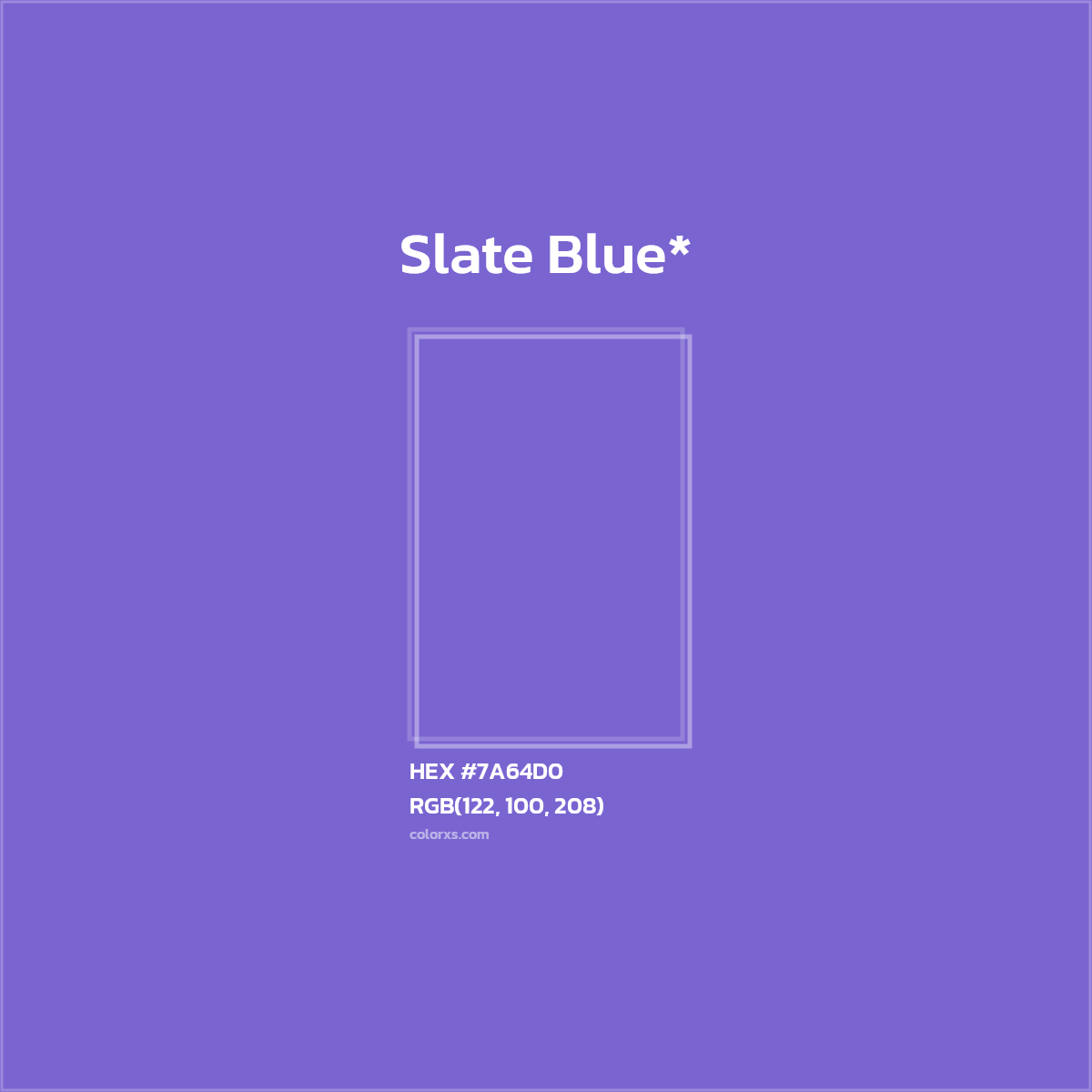 HEX #7A64D0 Color Name, Color Code, Palettes, Similar Paints, Images