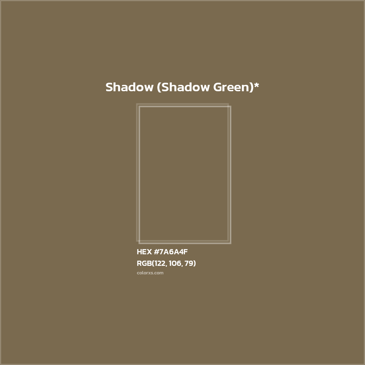HEX #7A6A4F Color Name, Color Code, Palettes, Similar Paints, Images