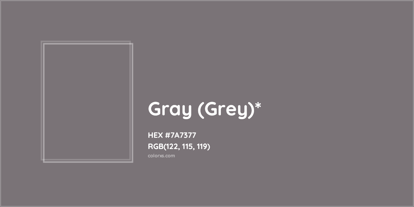 HEX #7A7377 Color Name, Color Code, Palettes, Similar Paints, Images