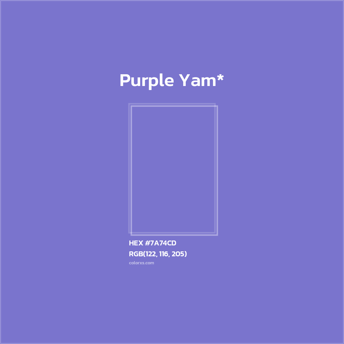 HEX #7A74CD Color Name, Color Code, Palettes, Similar Paints, Images