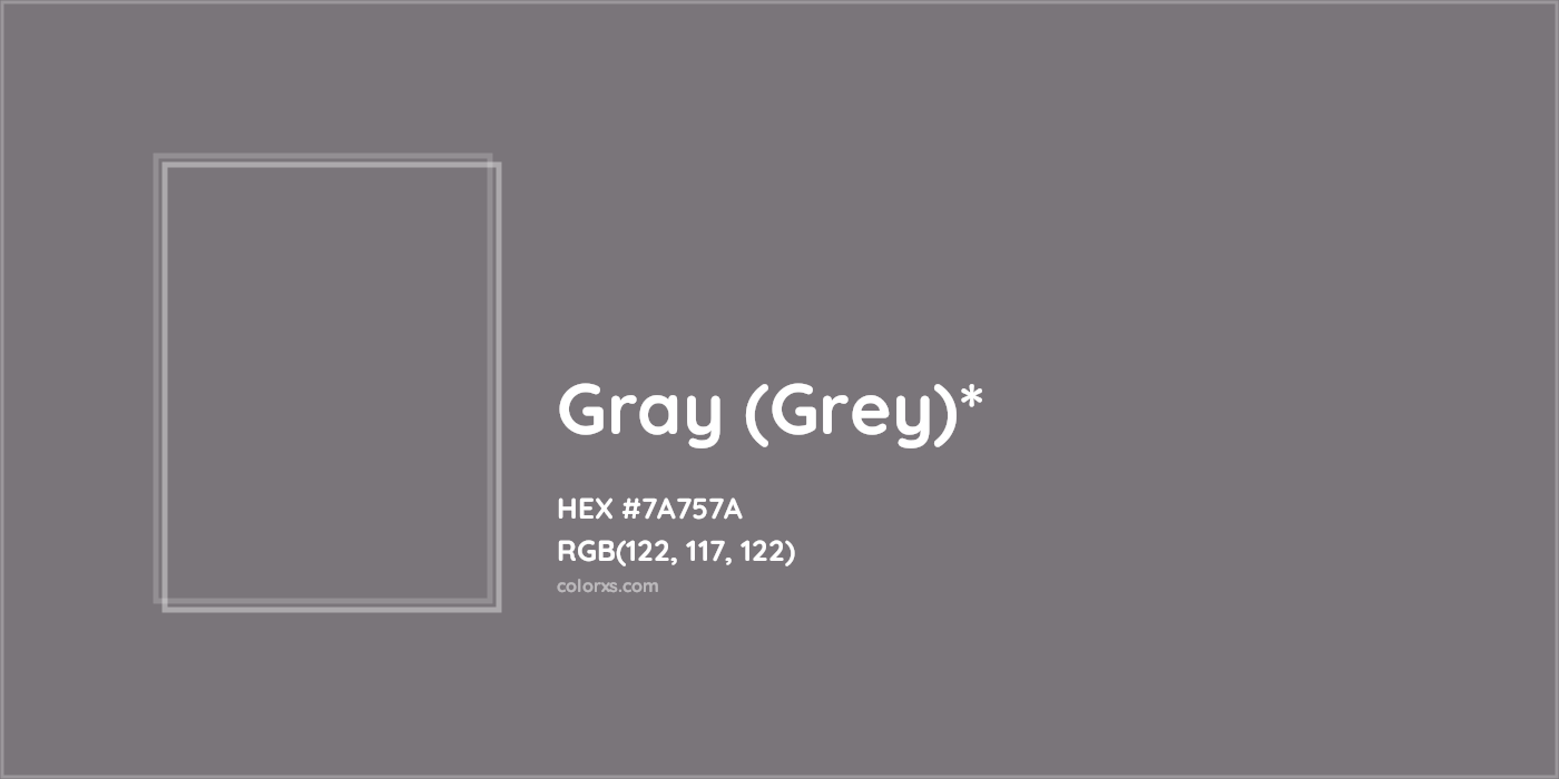 HEX #7A757A Color Name, Color Code, Palettes, Similar Paints, Images