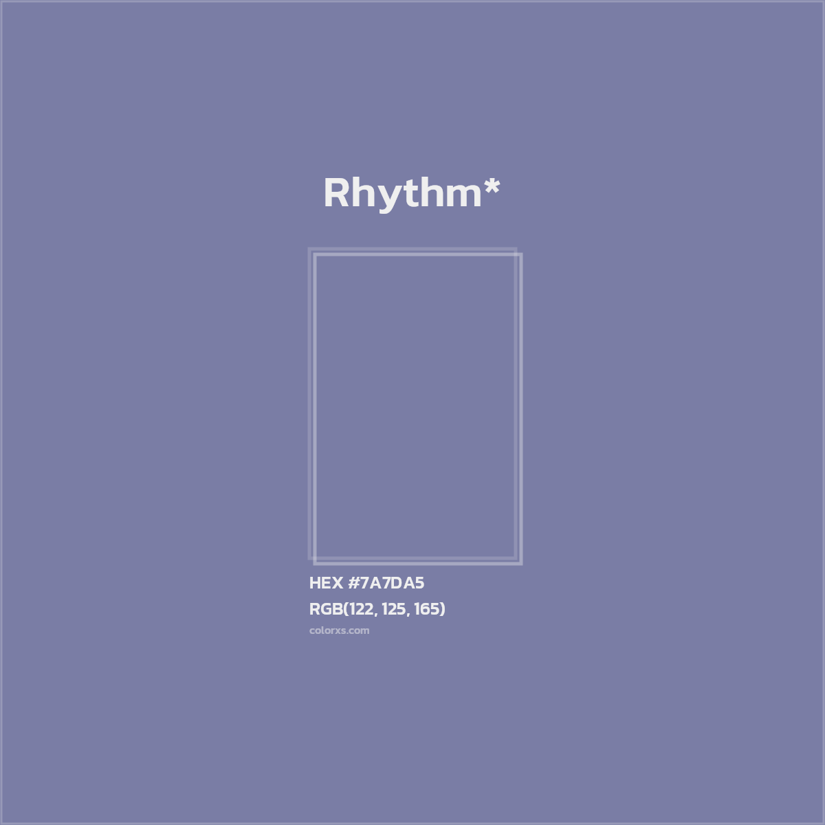 HEX #7A7DA5 Color Name, Color Code, Palettes, Similar Paints, Images