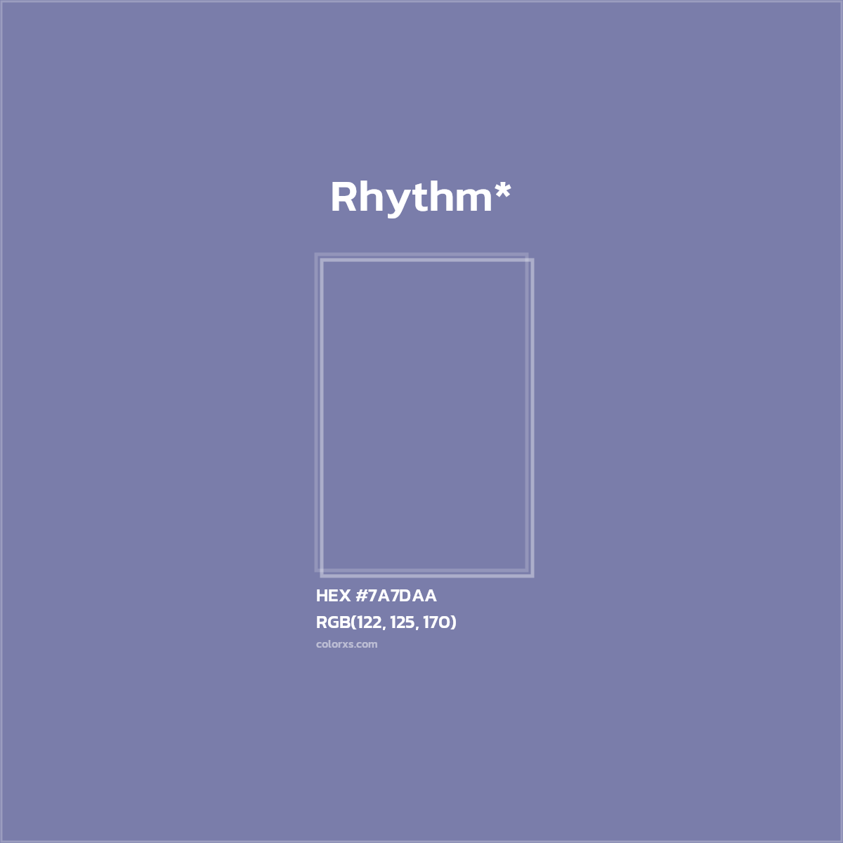 HEX #7A7DAA Color Name, Color Code, Palettes, Similar Paints, Images