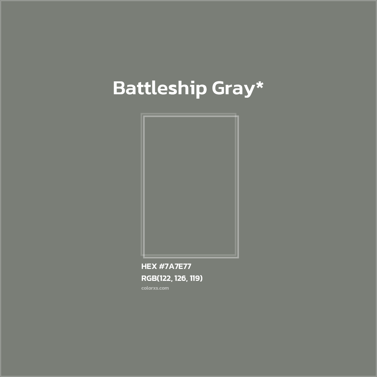 HEX #7A7E77 Color Name, Color Code, Palettes, Similar Paints, Images