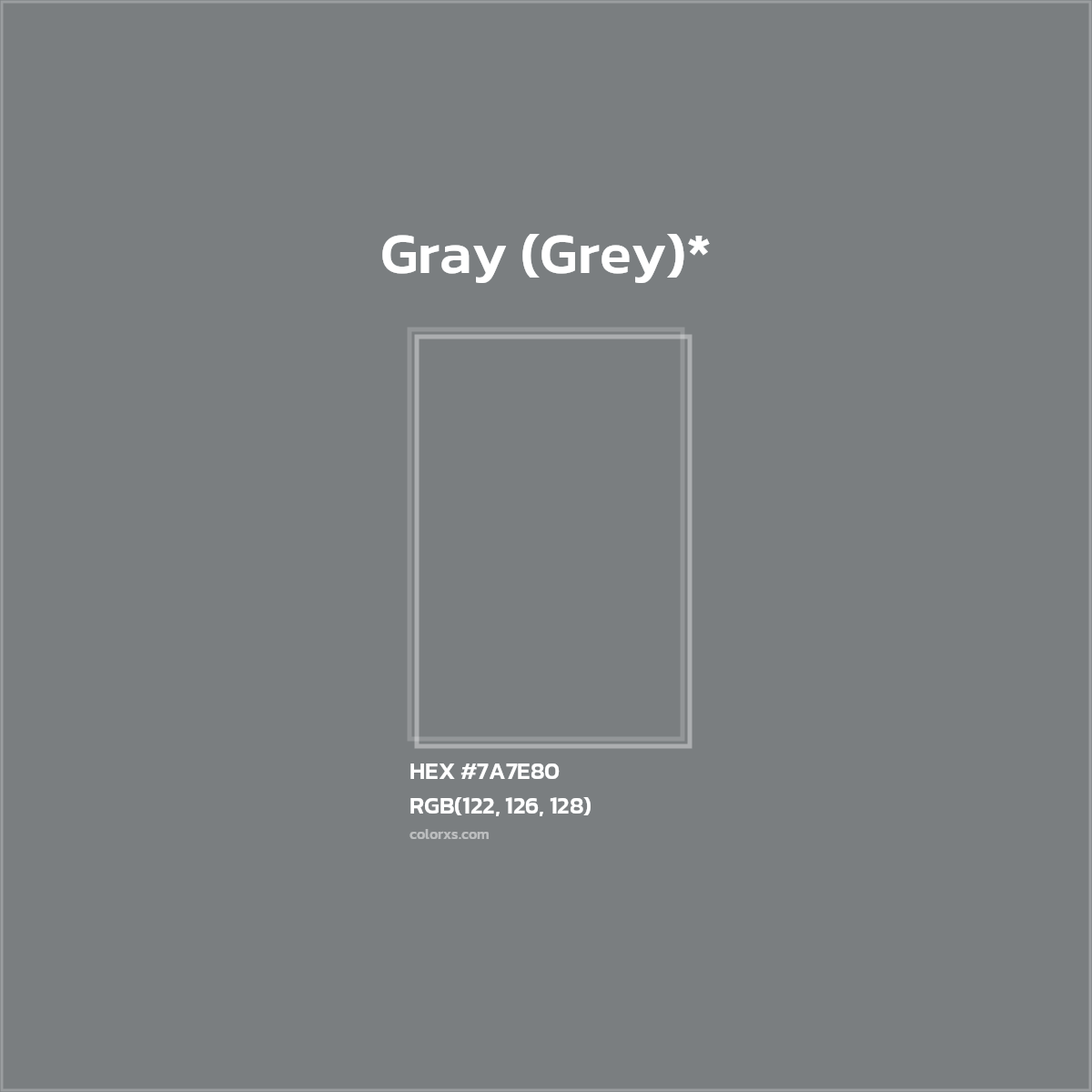 HEX #7A7E80 Color Name, Color Code, Palettes, Similar Paints, Images