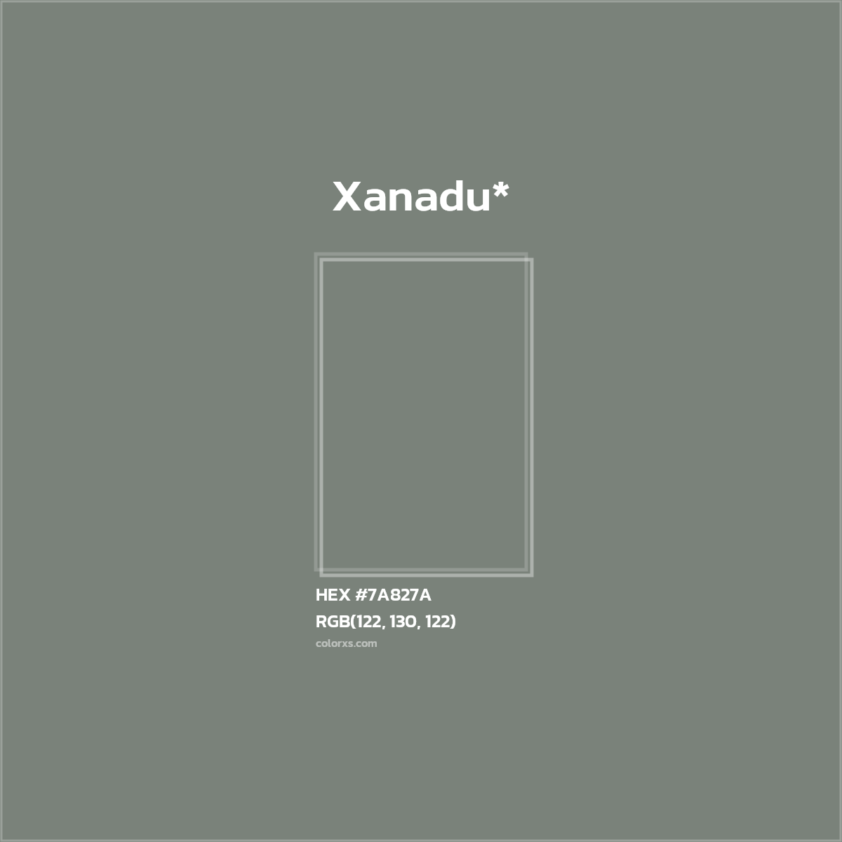 HEX #7A827A Color Name, Color Code, Palettes, Similar Paints, Images