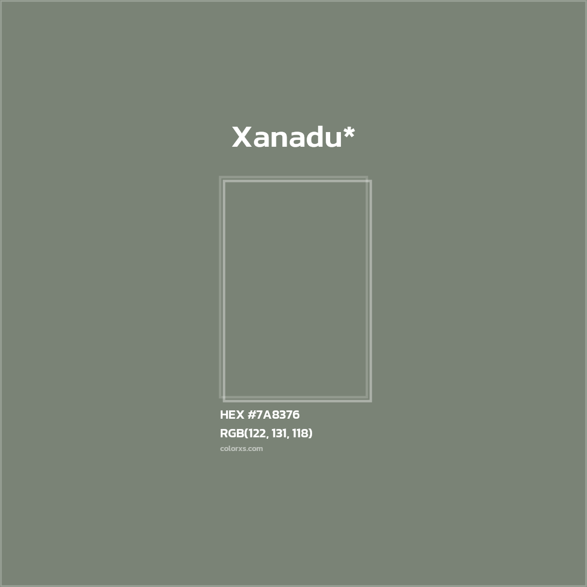 HEX #7A8376 Color Name, Color Code, Palettes, Similar Paints, Images