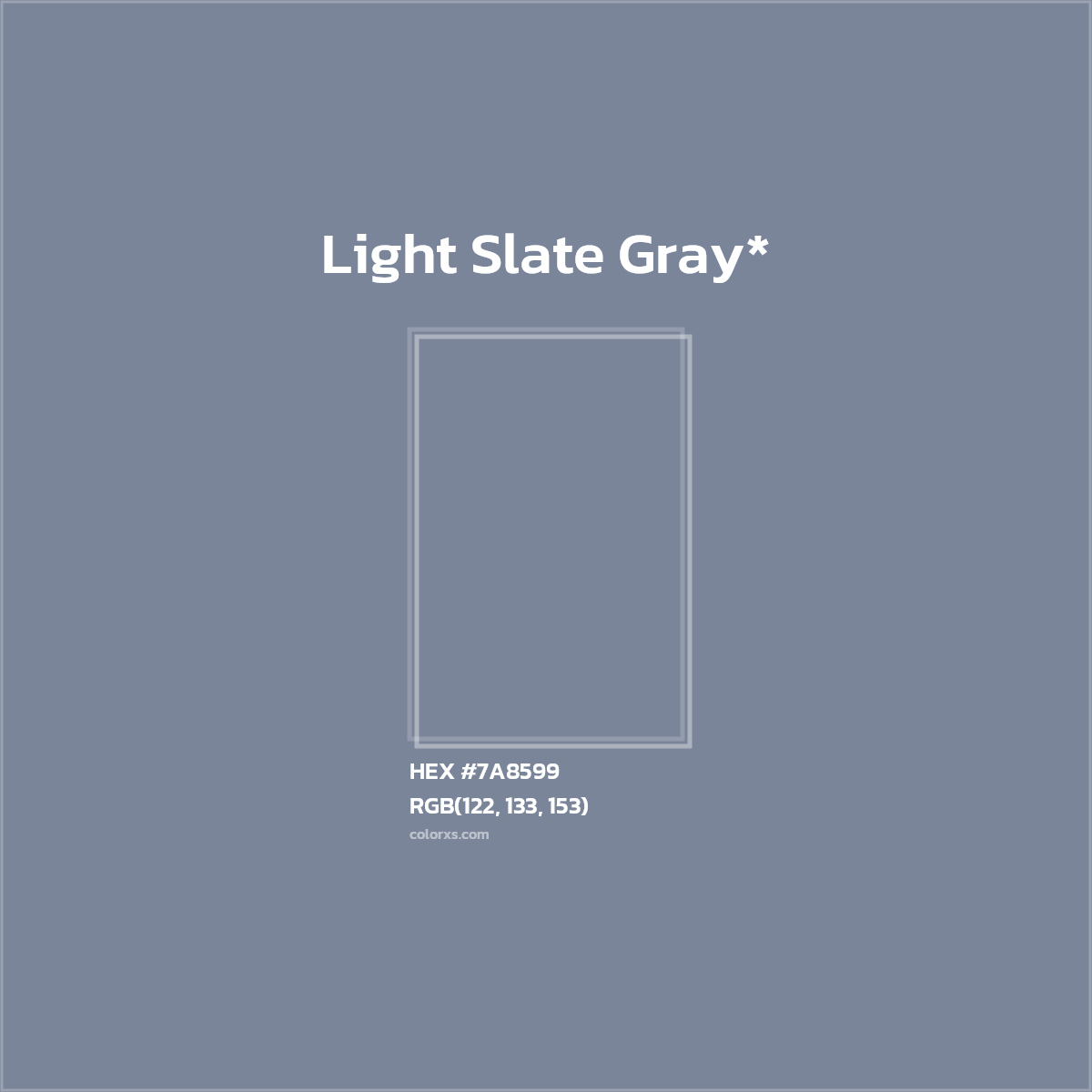HEX #7A8599 Color Name, Color Code, Palettes, Similar Paints, Images