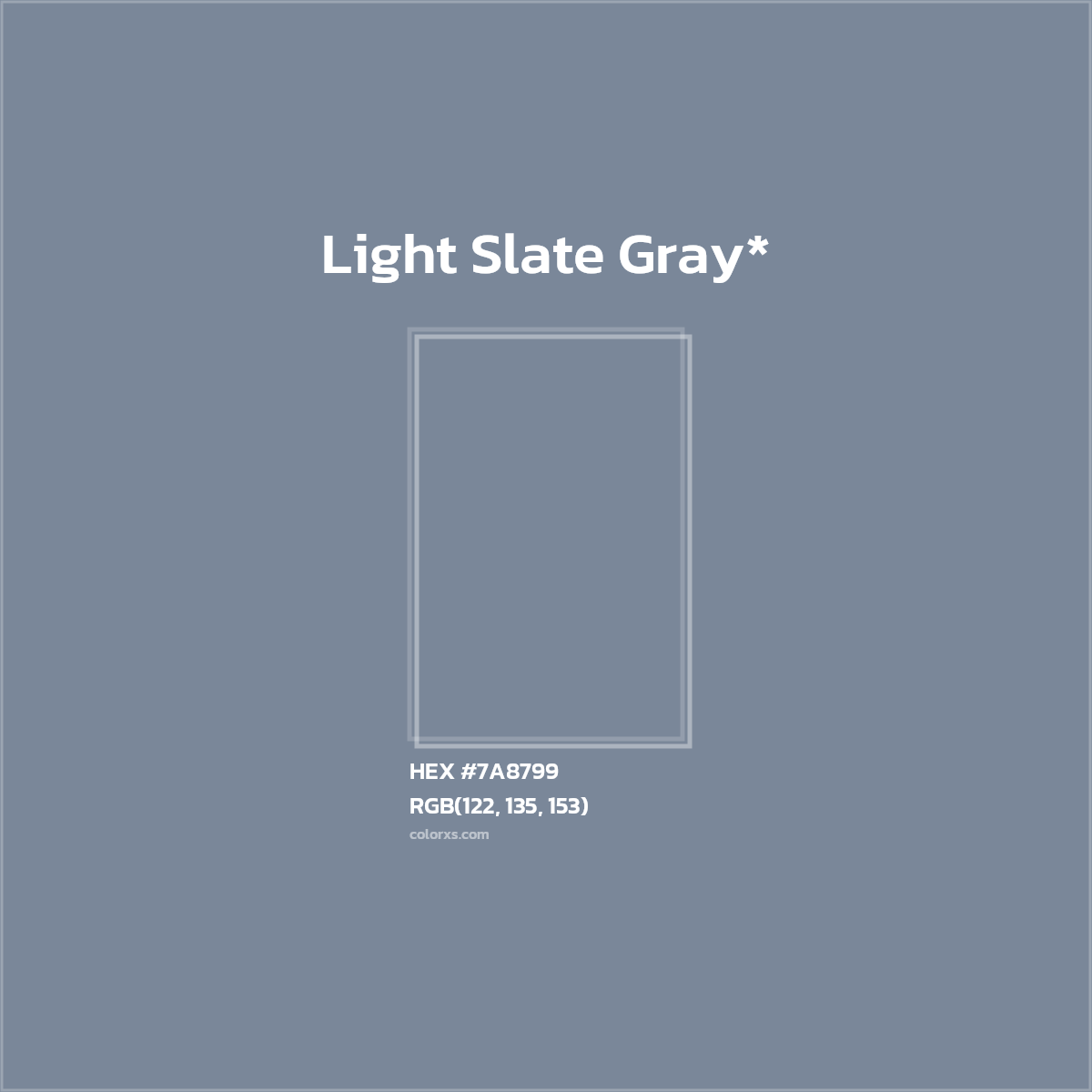 HEX #7A8799 Color Name, Color Code, Palettes, Similar Paints, Images