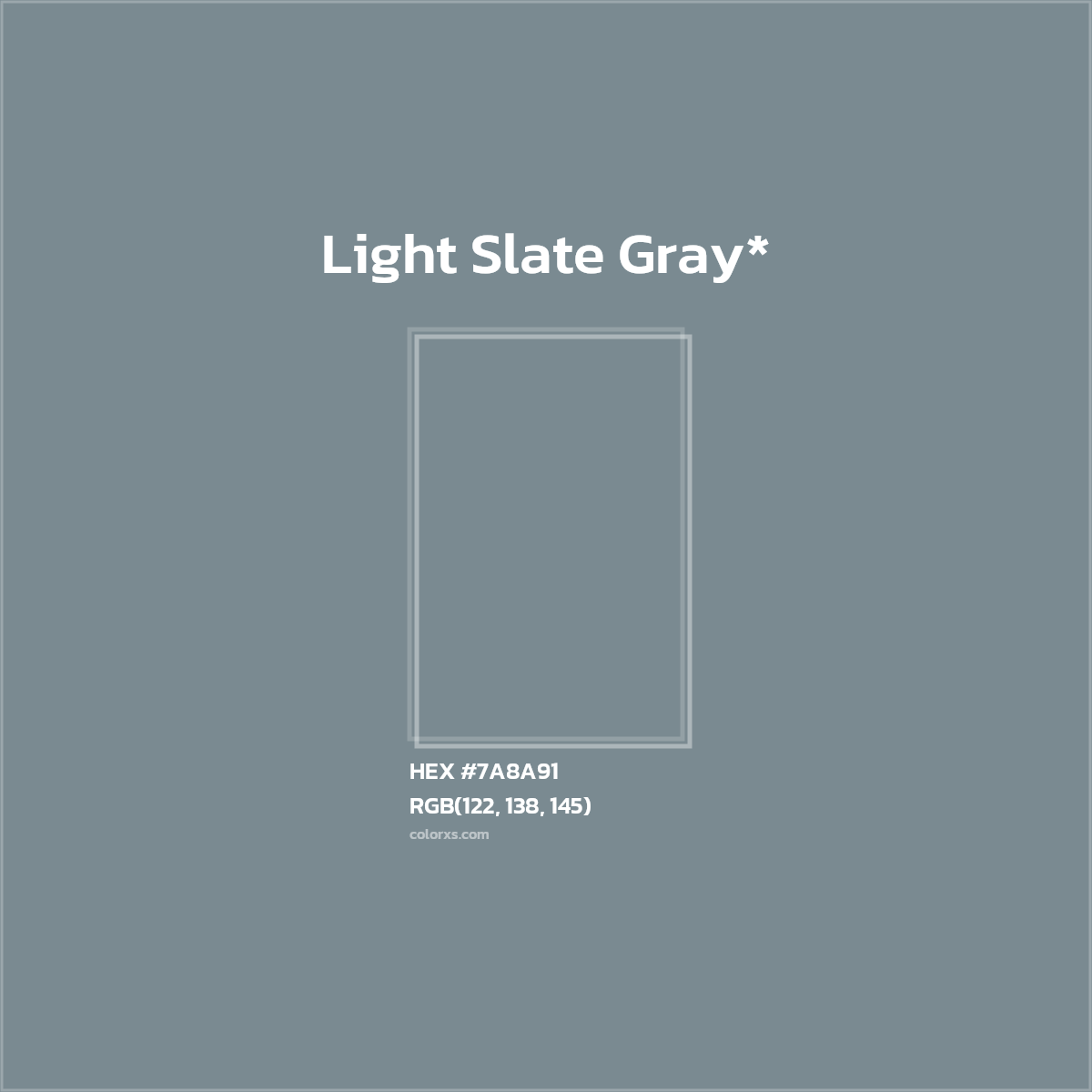 HEX #7A8A91 Color Name, Color Code, Palettes, Similar Paints, Images