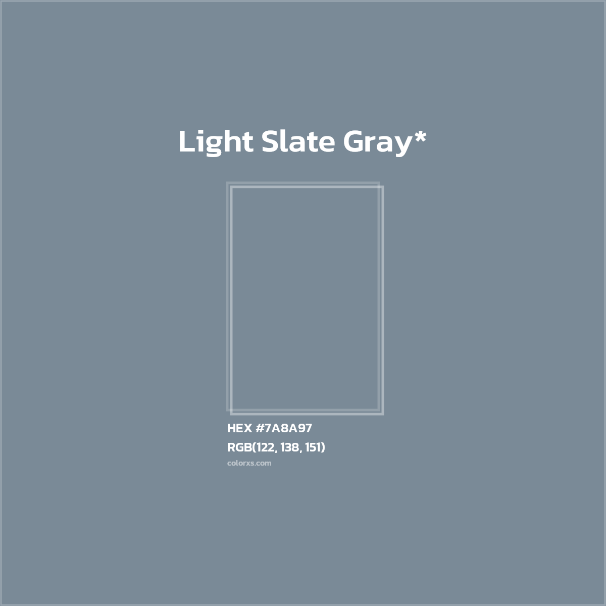 HEX #7A8A97 Color Name, Color Code, Palettes, Similar Paints, Images