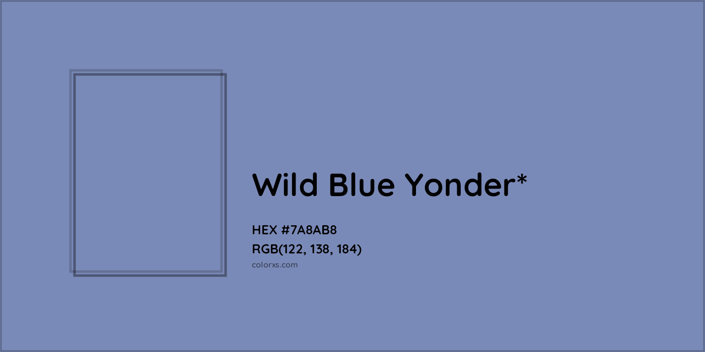 HEX #7A8AB8 Color Name, Color Code, Palettes, Similar Paints, Images