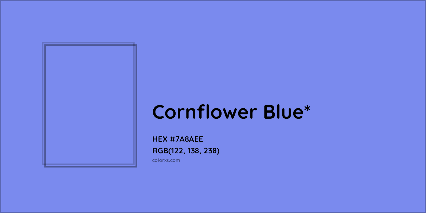 HEX #7A8AEE Color Name, Color Code, Palettes, Similar Paints, Images