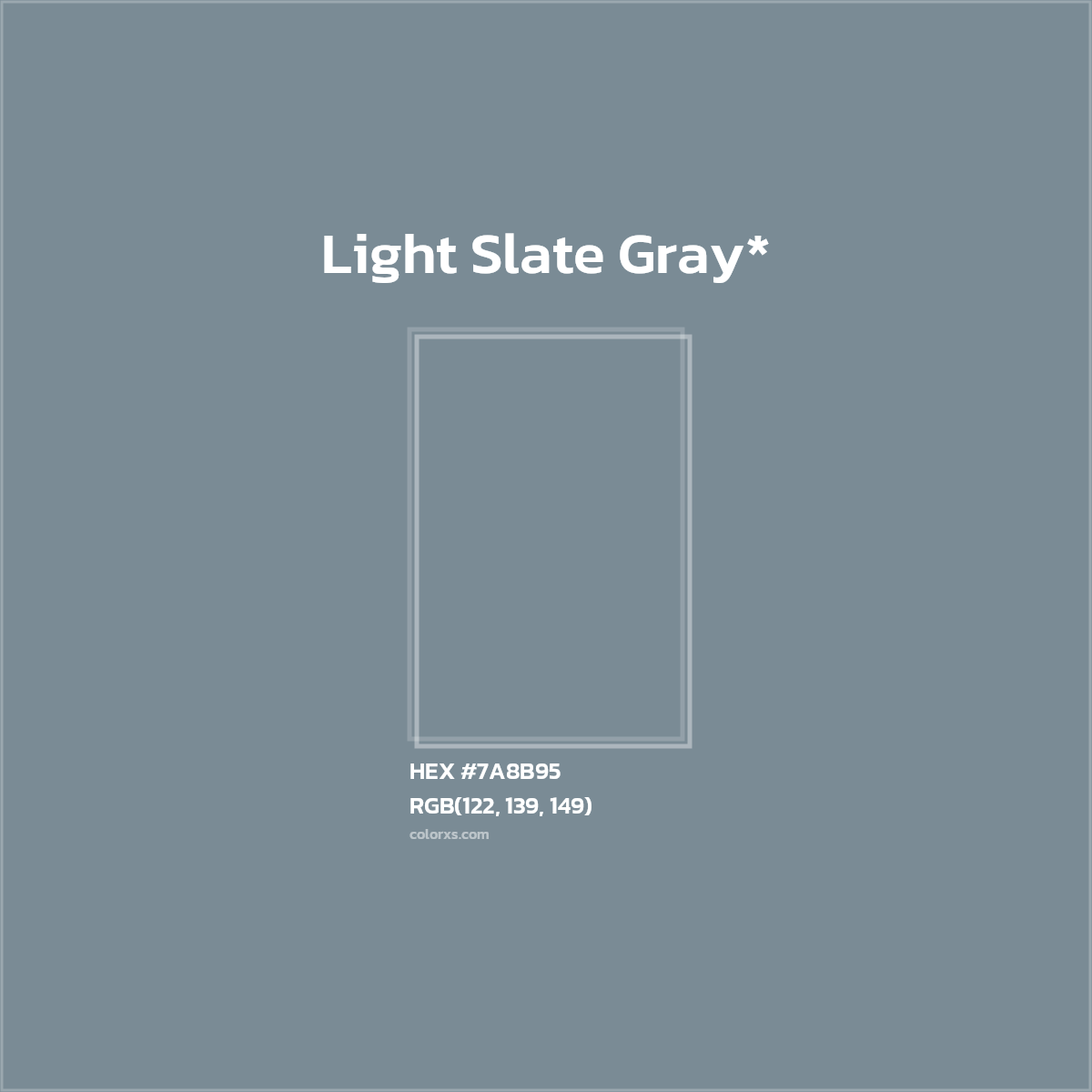 HEX #7A8B95 Color Name, Color Code, Palettes, Similar Paints, Images