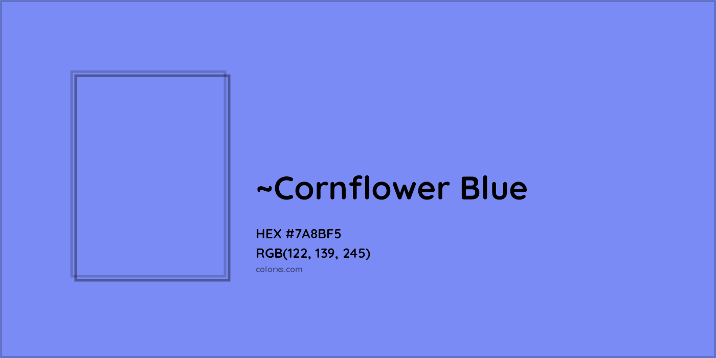 HEX #7A8BF5 Color Name, Color Code, Palettes, Similar Paints, Images