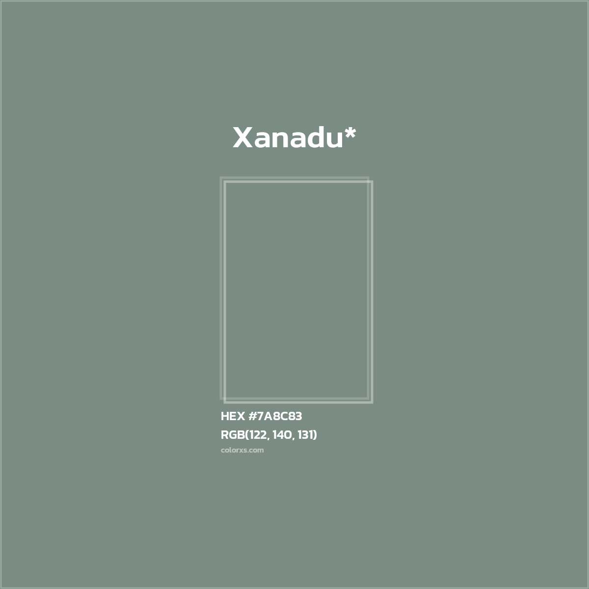 HEX #7A8C83 Color Name, Color Code, Palettes, Similar Paints, Images