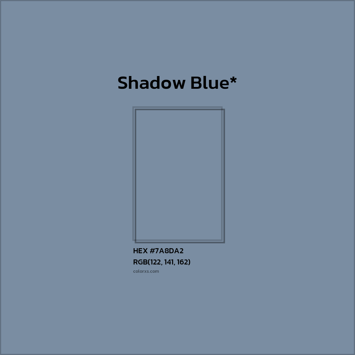 HEX #7A8DA2 Color Name, Color Code, Palettes, Similar Paints, Images
