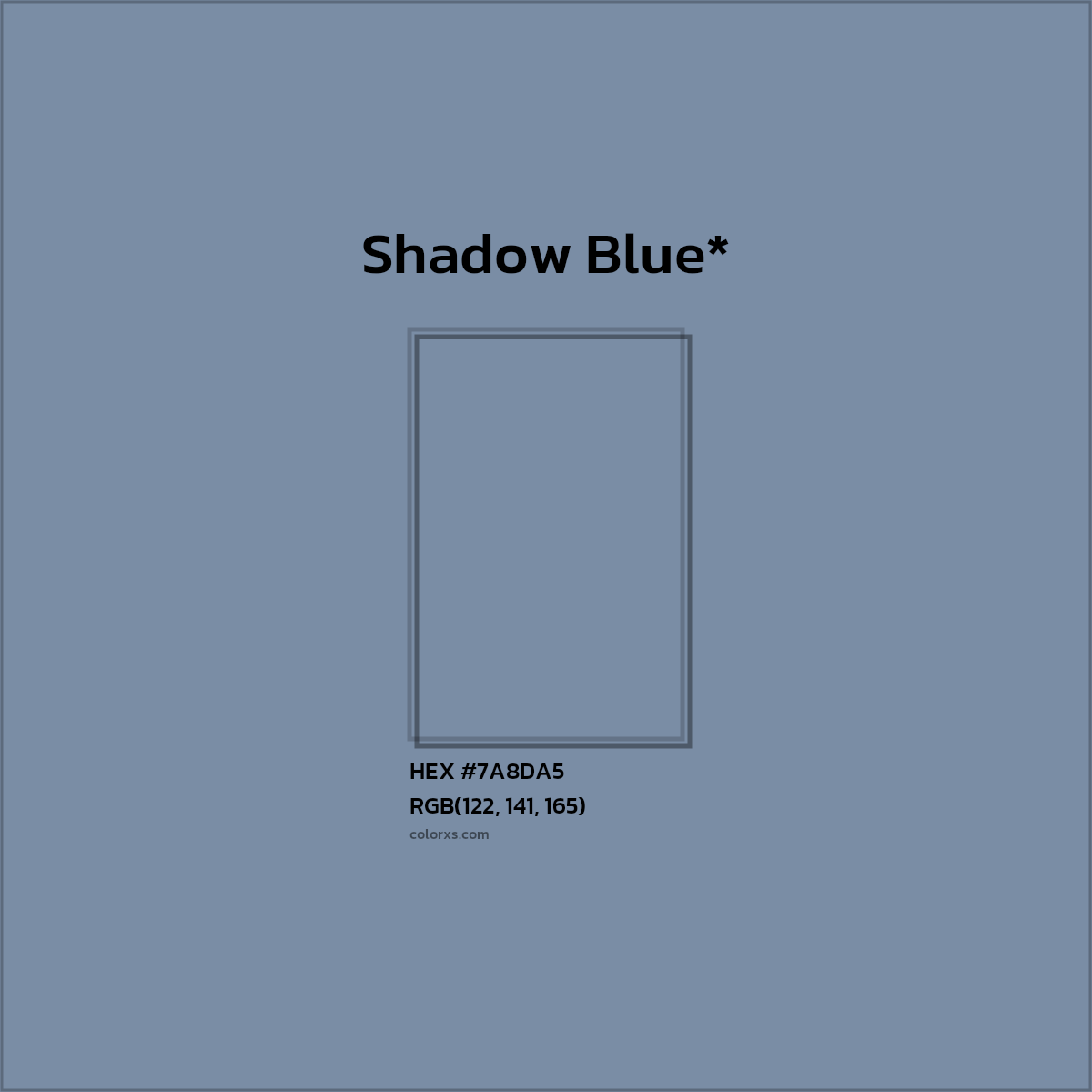 HEX #7A8DA5 Color Name, Color Code, Palettes, Similar Paints, Images