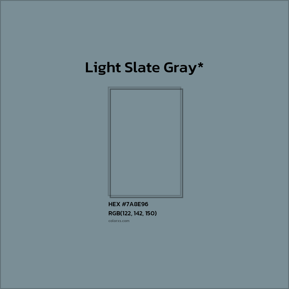 HEX #7A8E96 Color Name, Color Code, Palettes, Similar Paints, Images
