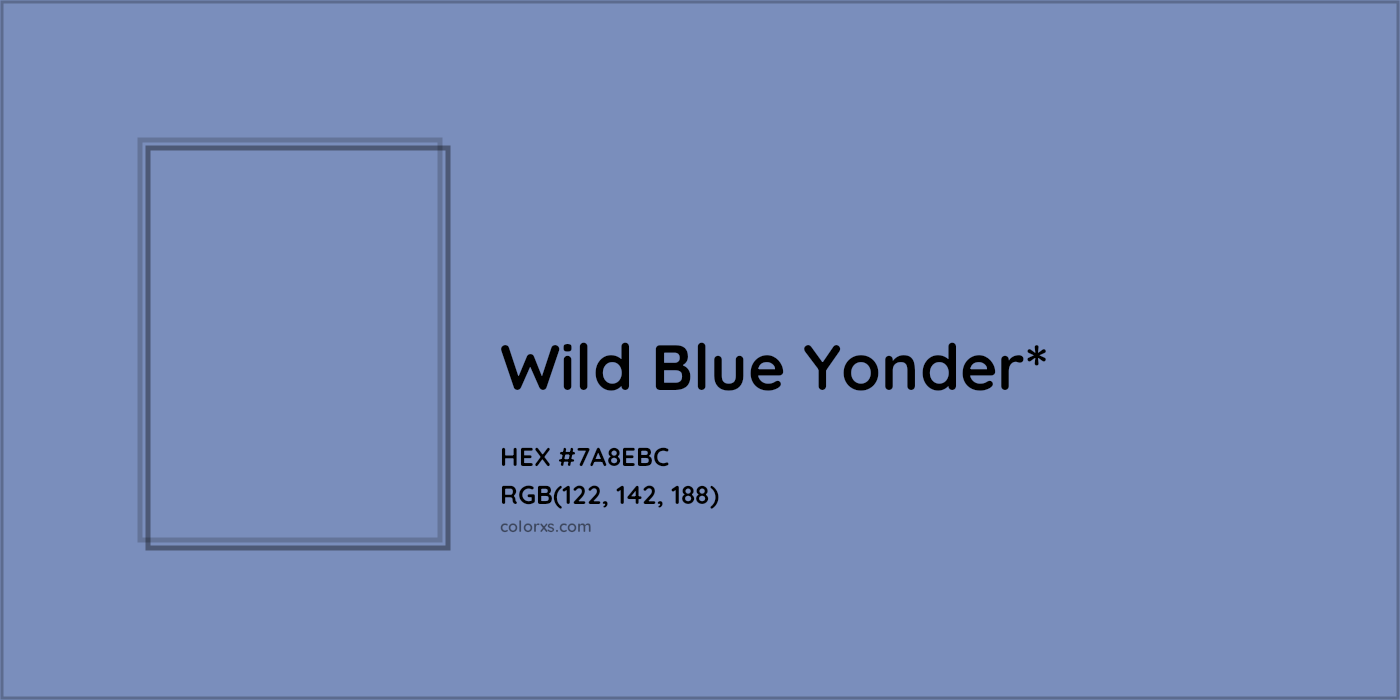 HEX #7A8EBC Color Name, Color Code, Palettes, Similar Paints, Images