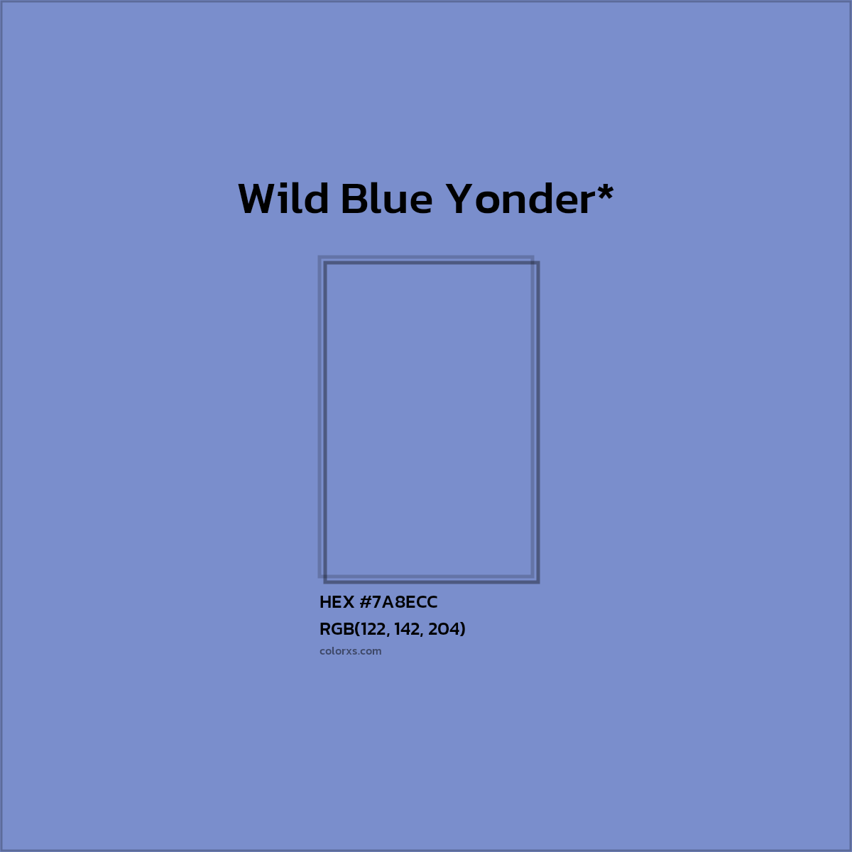 HEX #7A8ECC Color Name, Color Code, Palettes, Similar Paints, Images