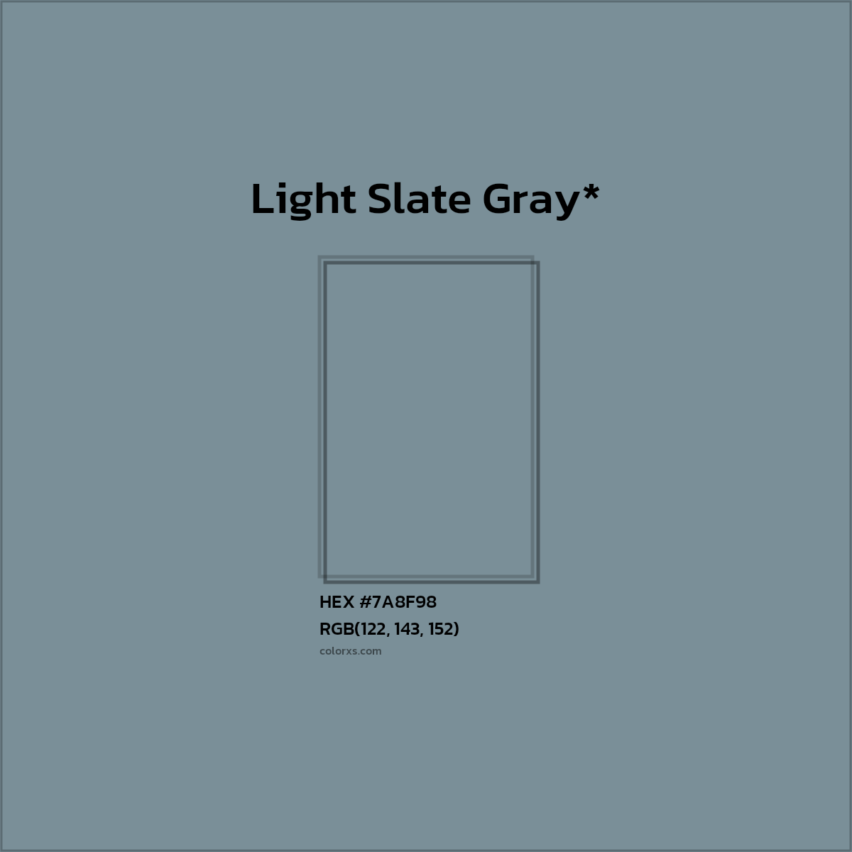 HEX #7A8F98 Color Name, Color Code, Palettes, Similar Paints, Images