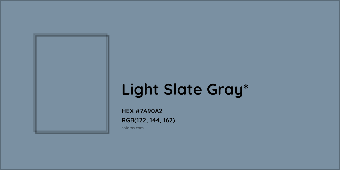 HEX #7A90A2 Color Name, Color Code, Palettes, Similar Paints, Images