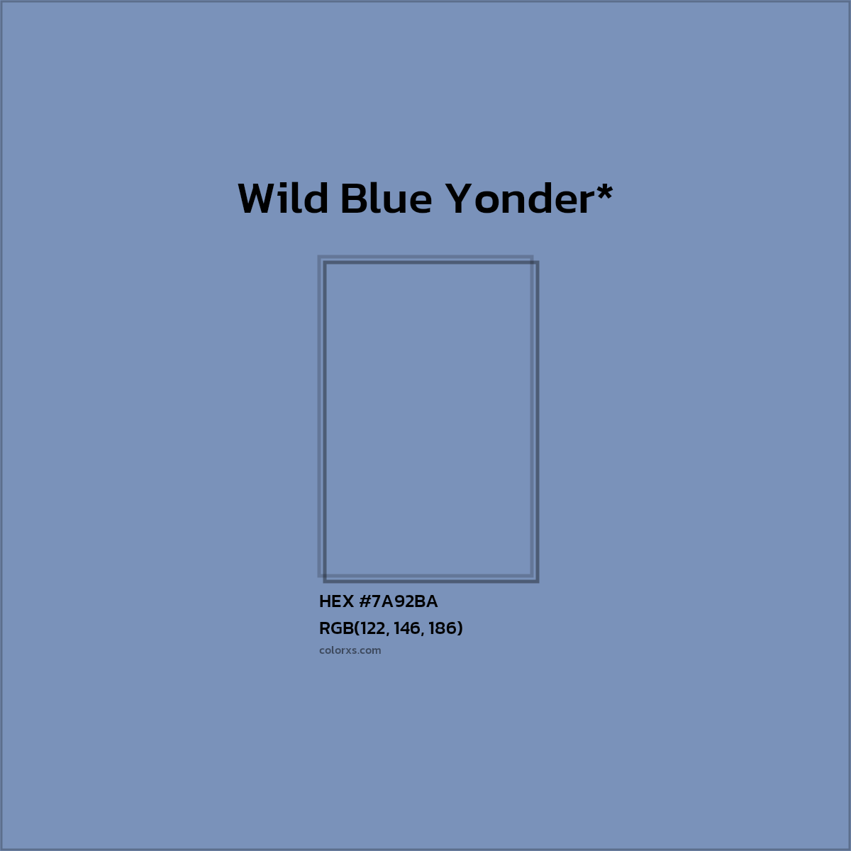 HEX #7A92BA Color Name, Color Code, Palettes, Similar Paints, Images