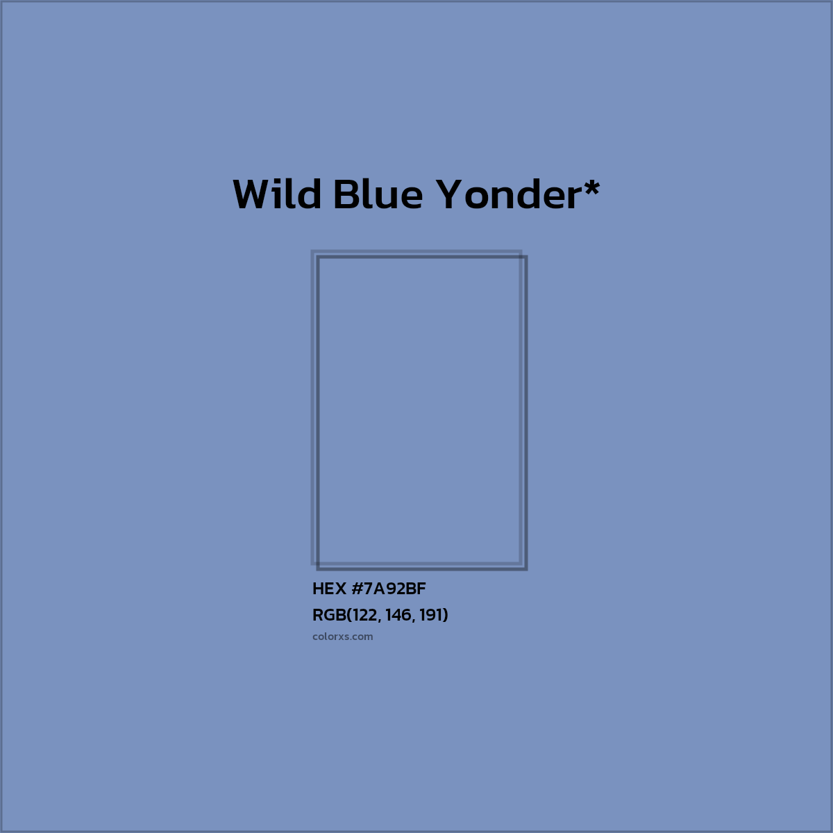 HEX #7A92BF Color Name, Color Code, Palettes, Similar Paints, Images