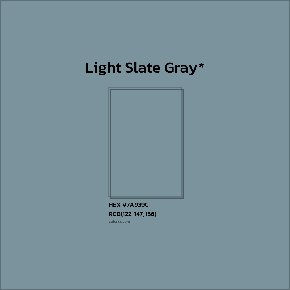 HEX #7A939C Color Name, Color Code, Palettes, Similar Paints, Images