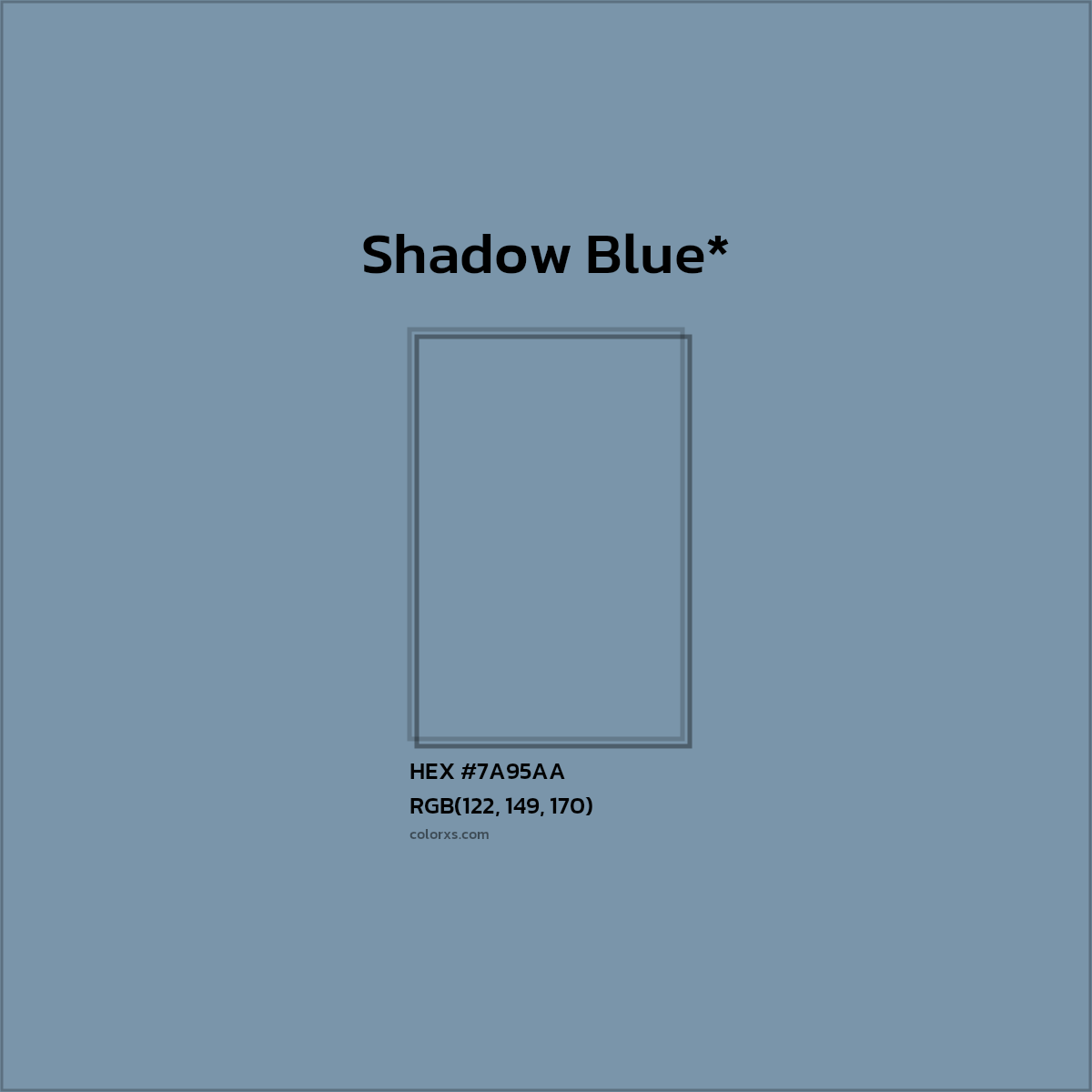HEX #7A95AA Color Name, Color Code, Palettes, Similar Paints, Images