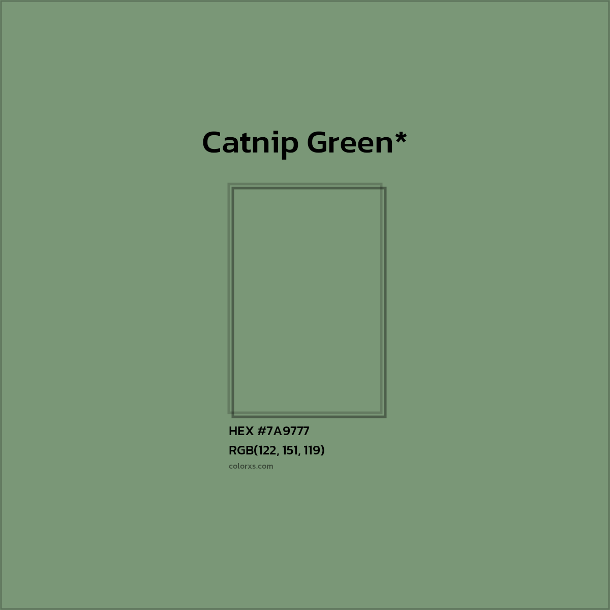HEX #7A9777 Color Name, Color Code, Palettes, Similar Paints, Images