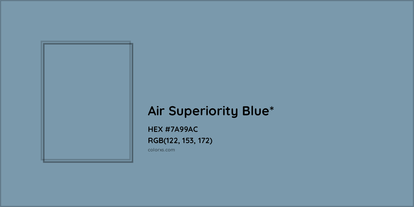 HEX #7A99AC Color Name, Color Code, Palettes, Similar Paints, Images