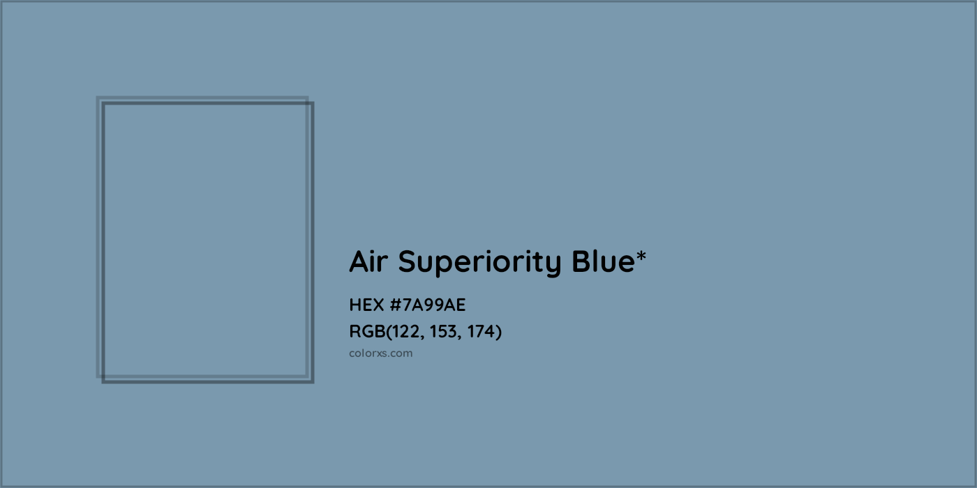 HEX #7A99AE Color Name, Color Code, Palettes, Similar Paints, Images