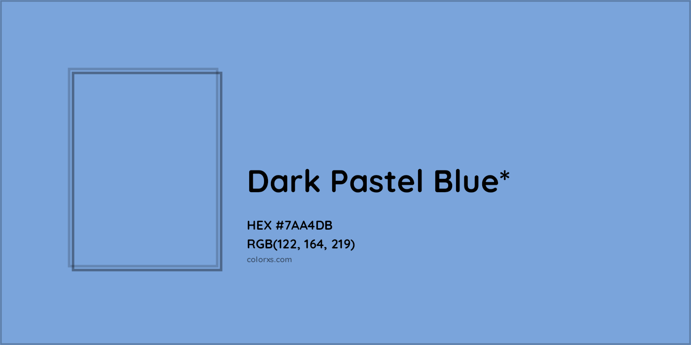 HEX #7AA4DB Color Name, Color Code, Palettes, Similar Paints, Images